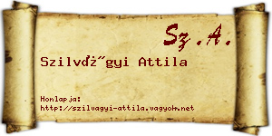 Szilvágyi Attila névjegykártya