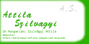 attila szilvagyi business card